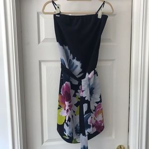 EUC Limited Strapless Belted Floral Dress Sz. M